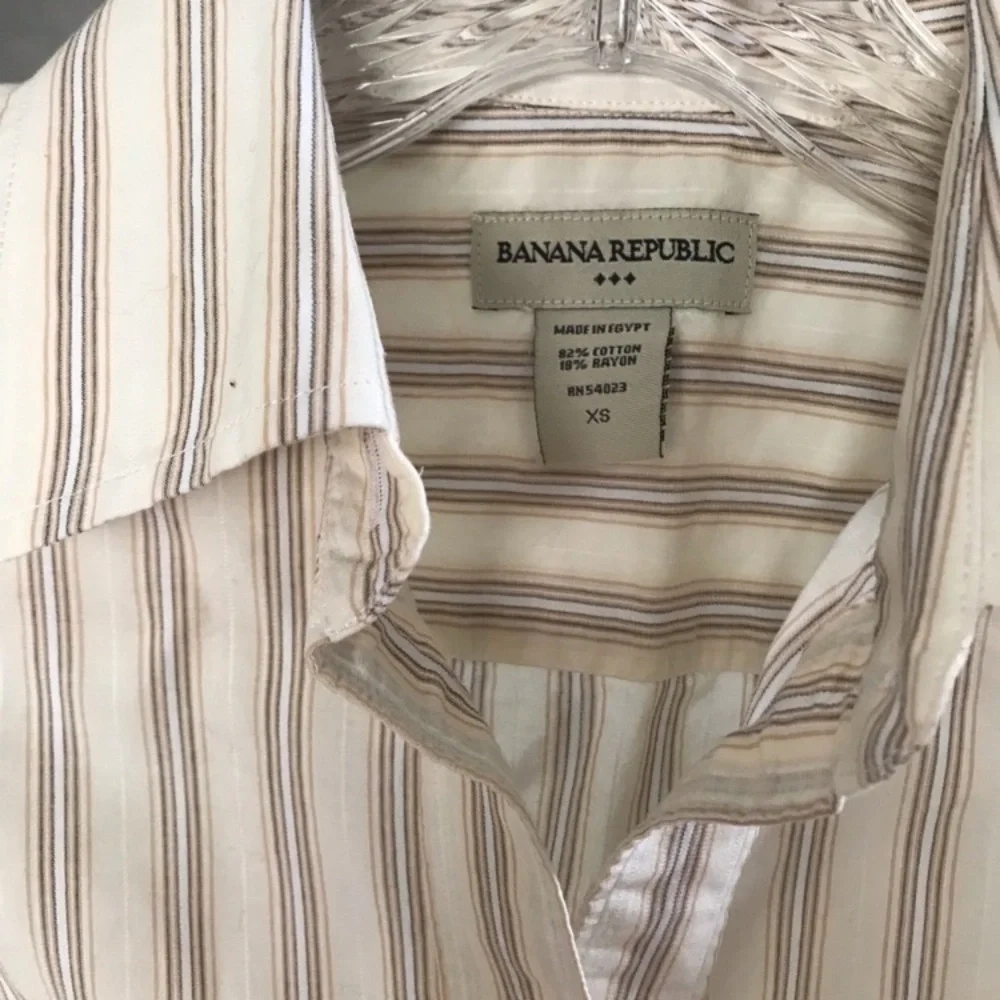 Vintage Banana Republic Striped Button Down Shirt Size XS - Picture 4 of 6